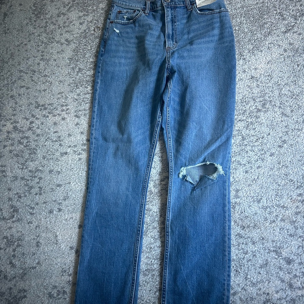 Abercrombie & Fitch Ripped Blue Jeans